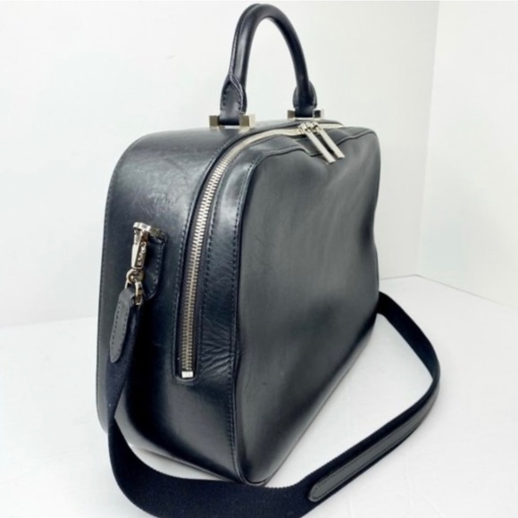 The Row Top Handle Smooth Leather Briefcase Bag - Picture 3 of 10